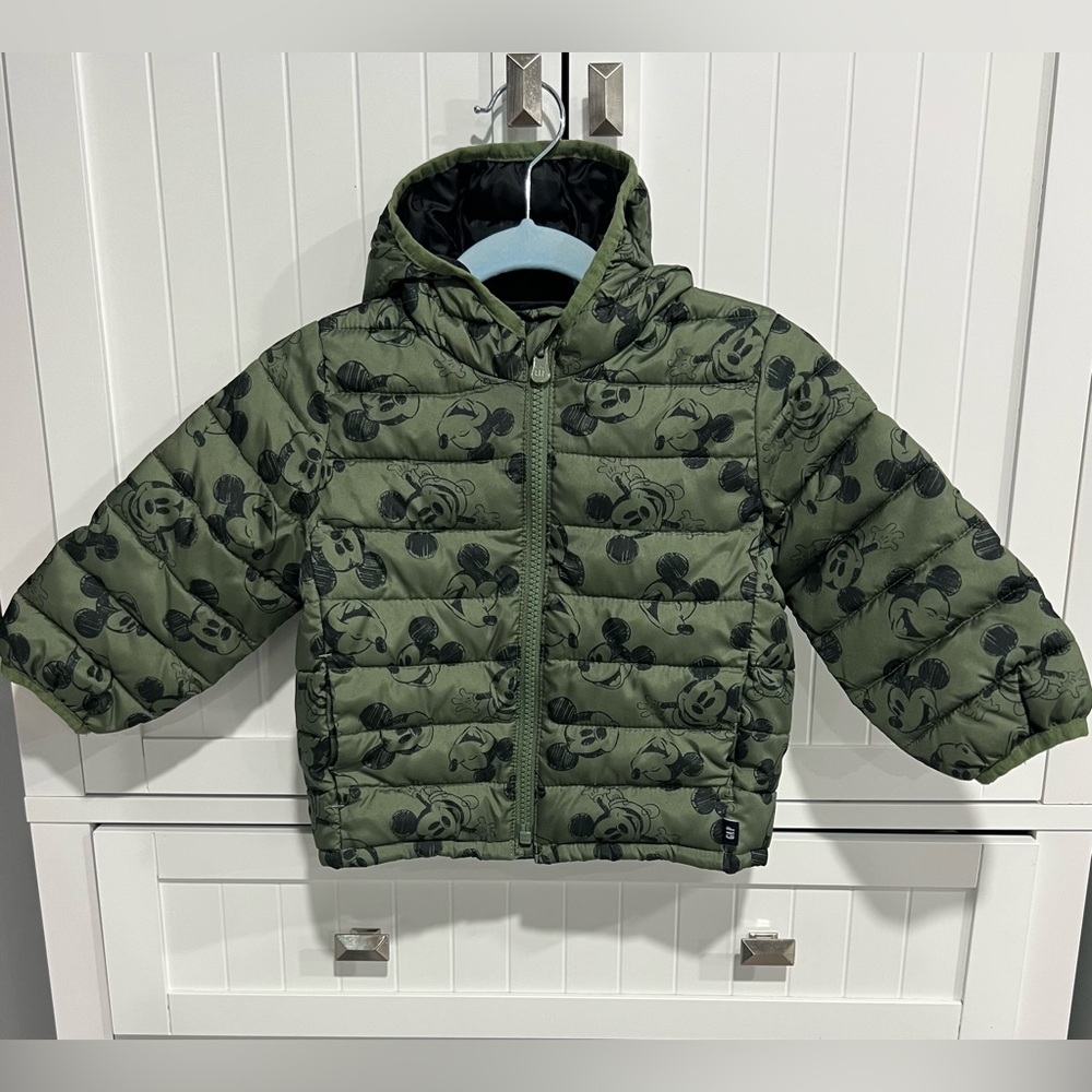 GAP x Disney Puffer Jacket with Hood - EUC